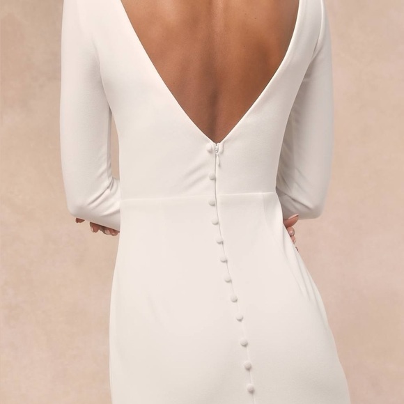 LULU'S Feeling Of Forever White Long Sleeve Mermaid Maxi Dress -  www.panoramagroup.in